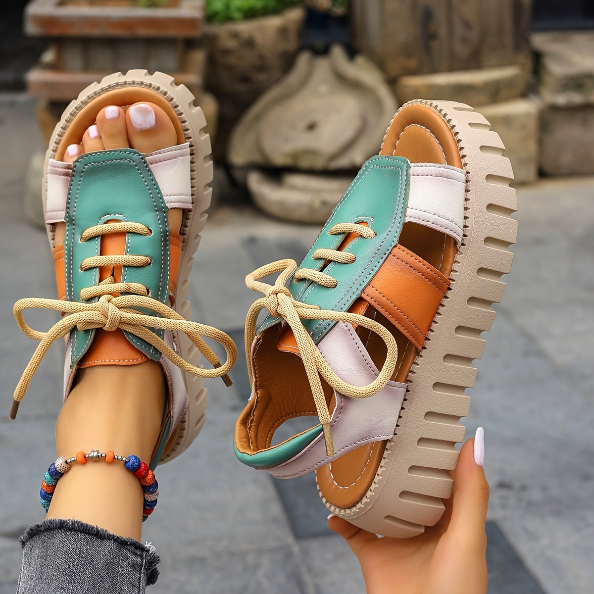 Colorful Go Platform Sandals