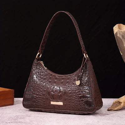 Sac vintage en relief crocodile