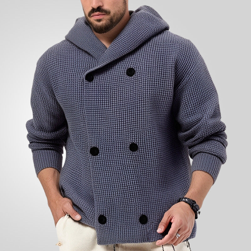 Aule Double-Breasted Hooded Sweater