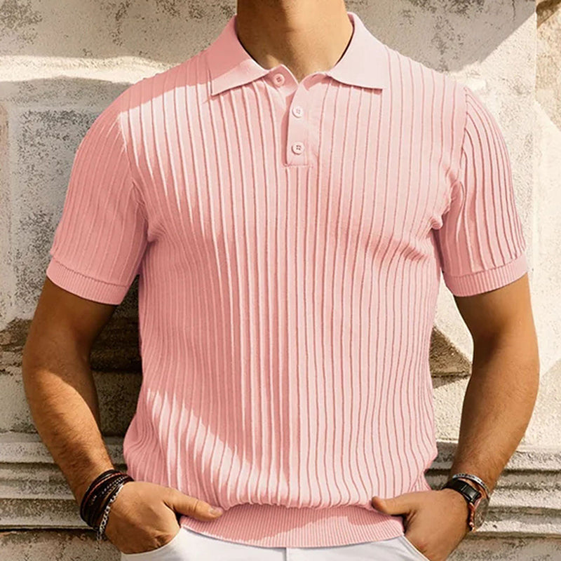 Aule Vertical Ribbed Polo Shirt