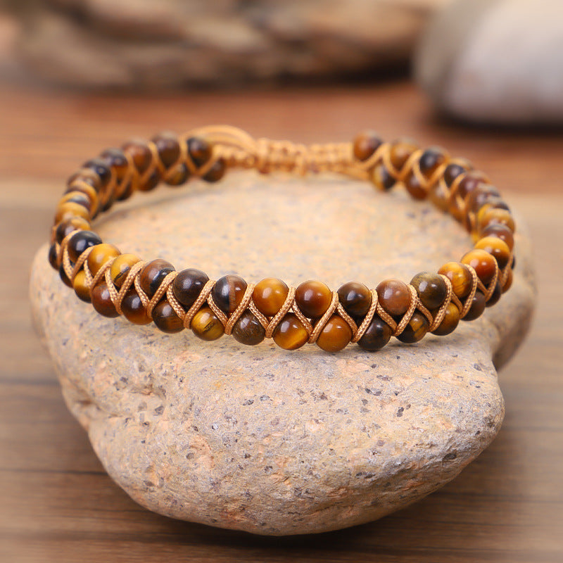 Aule Double Row Tiger's Eye Bracelet