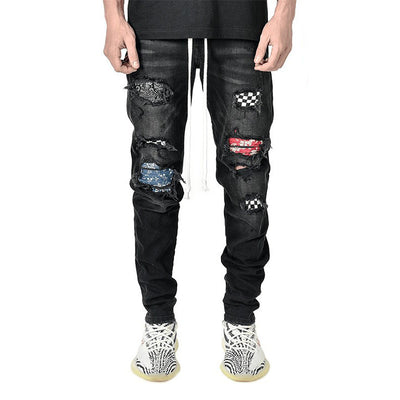 Aule Patch Ripped Jeans