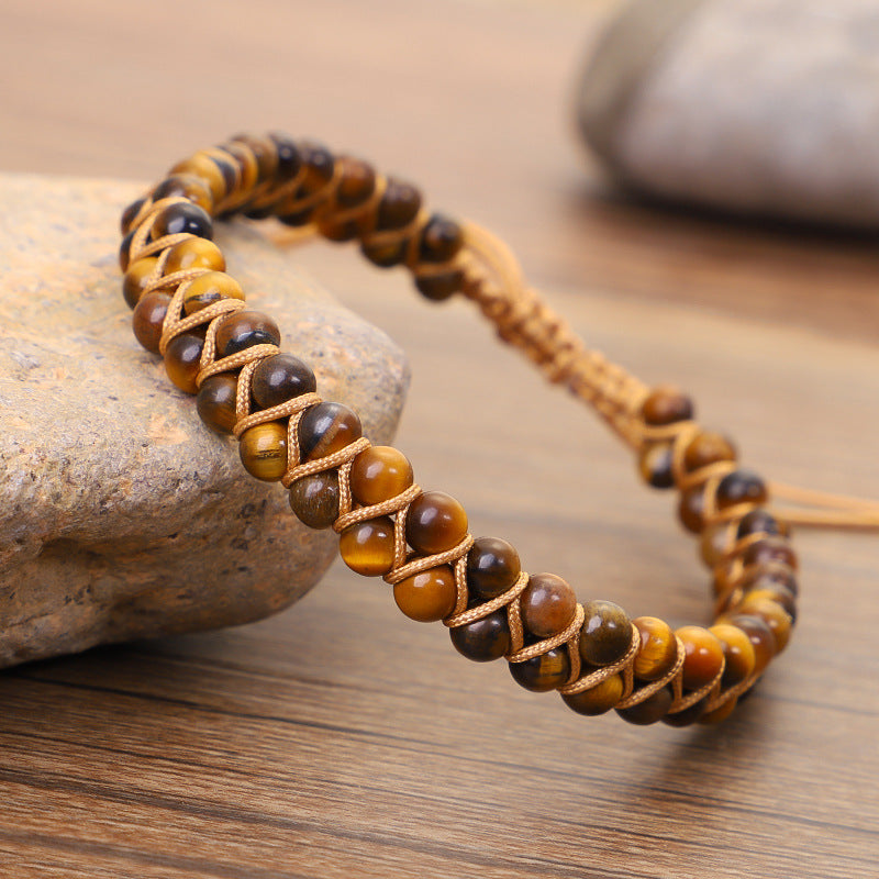 Aule Double Row Tiger's Eye Bracelet