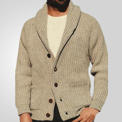 Cardigan en tricot à revers Aule