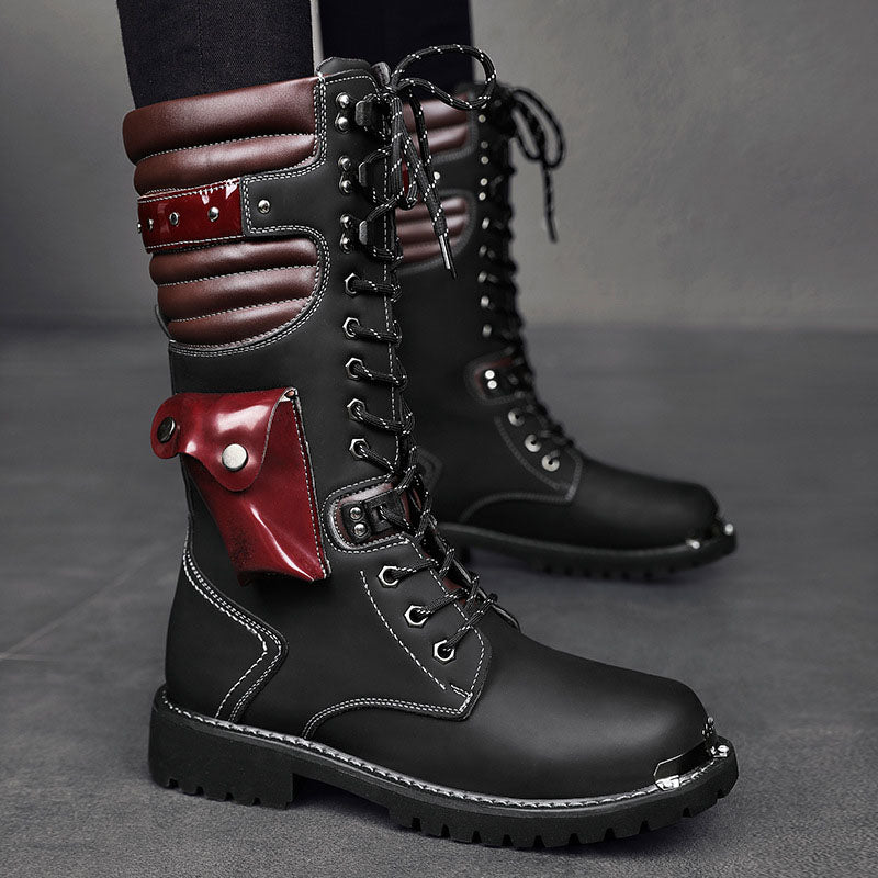 Aule Pocket Decor High Top Boots