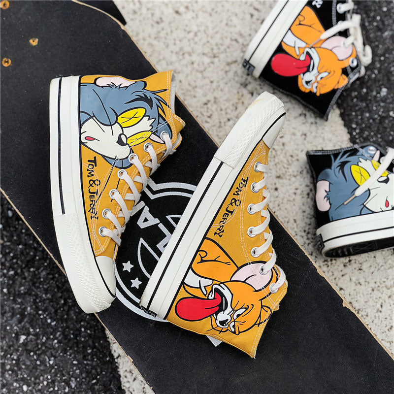 Aule Cartoon Cat Sneakers