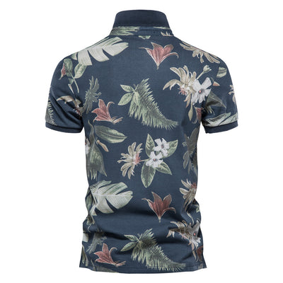 Aule Hibiscus Printed Polo