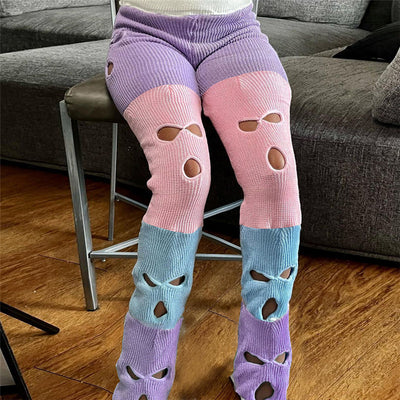 Knitted Face Women Pants