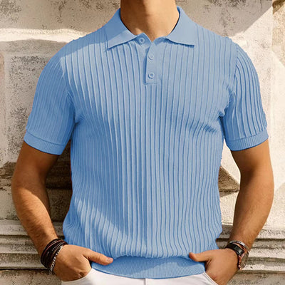 Aule Vertical Ribbed Polo Shirt