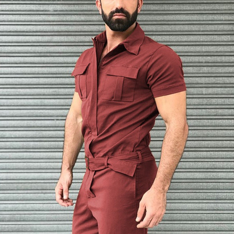 Aule Belted Cargo Jumpsuits