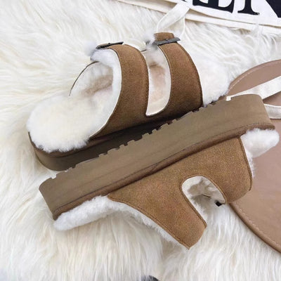 Aule Furry Sandals