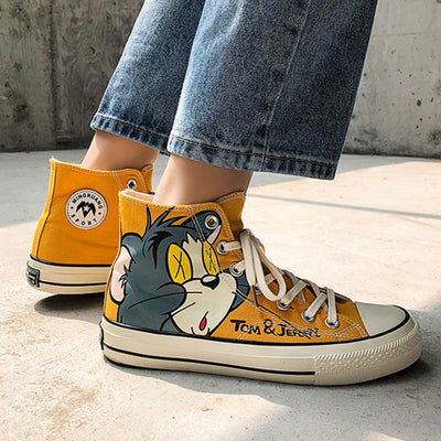 Aule Cartoon Cat Sneakers