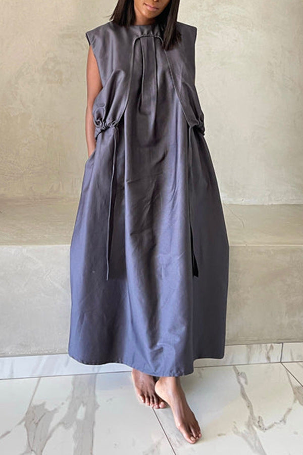 Ärmelloses Maxikleid aus Tencel-Denim