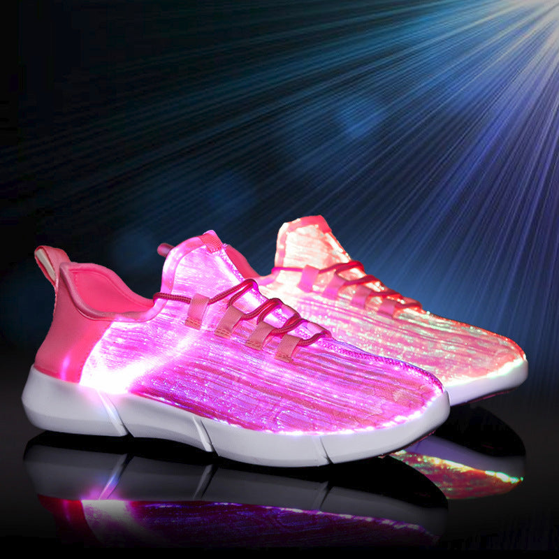 Chaussures lumineuses à fibre optique