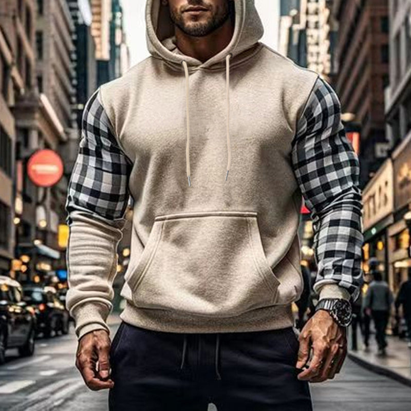 Aule Check Patchwork Hoodie