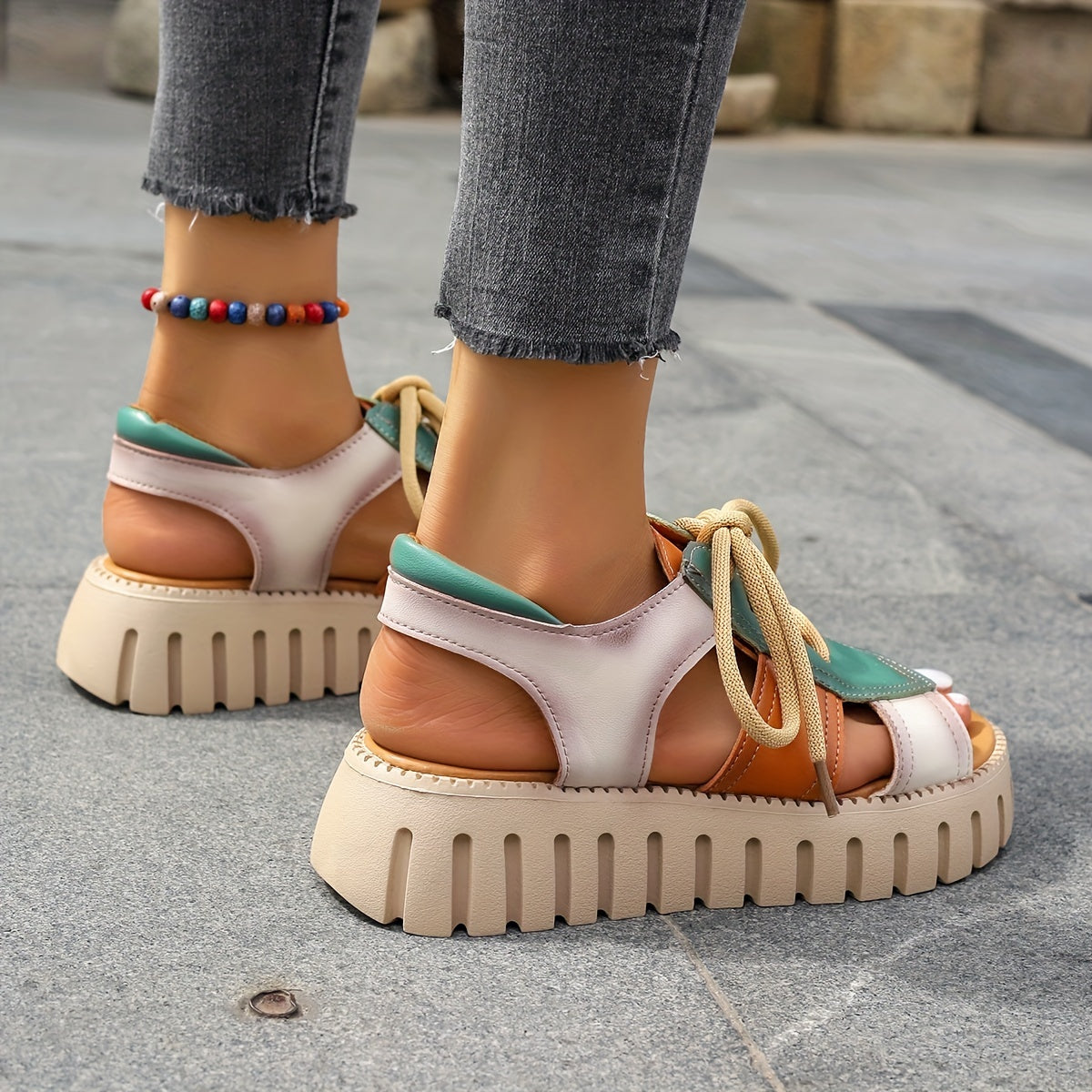 Colorful Go Platform Sandals