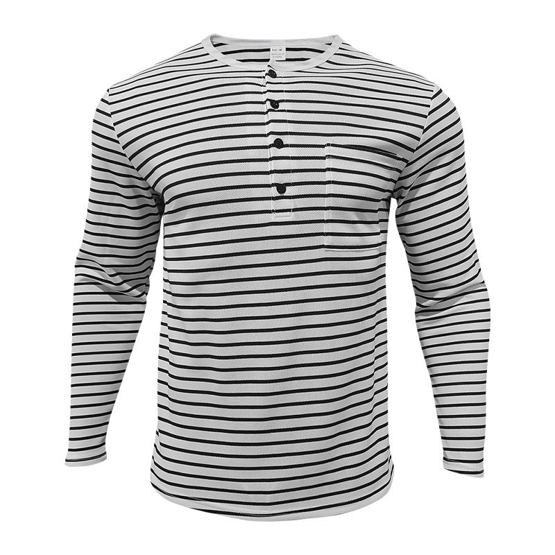 Gestreiftes Henley-Hemd „Aule“