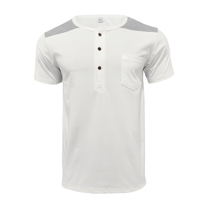 Zweifarbiges Henley-Hemd „Aule“