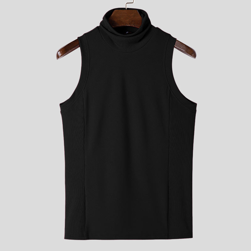 Aule Mock Neck Slim Rib Tank