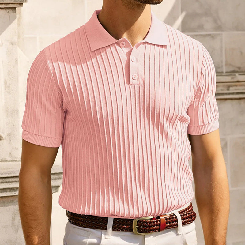 Aule Vertical Ribbed Polo Shirt