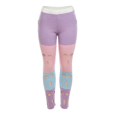 Knitted Face Women Pants