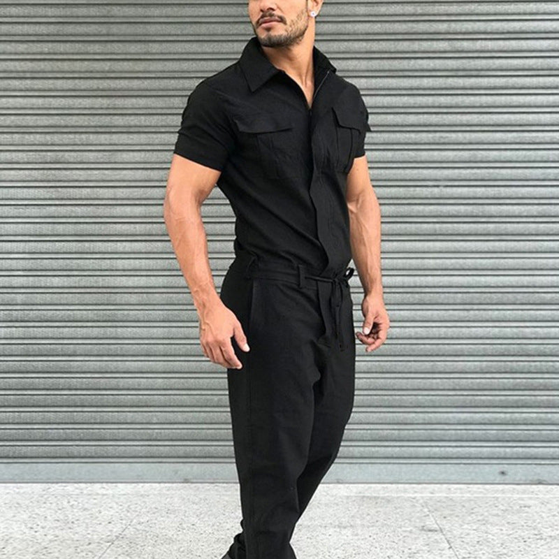 Aule Belted Cargo Jumpsuits