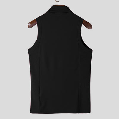 Aule Mock Neck Slim Rib Tank