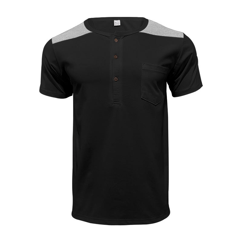 Chemise Henley bicolore Aule