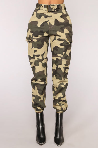 Camouflage Lange Hose mit vielen Taschen