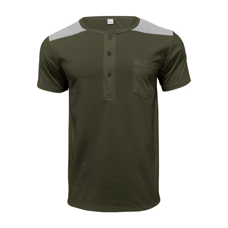 Chemise Henley bicolore Aule