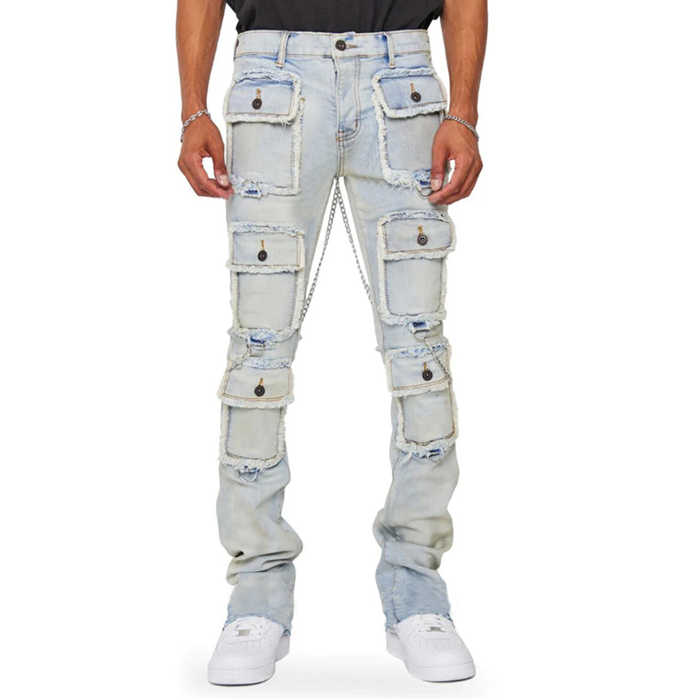 Aule Pocketed Chain Denim Jeans