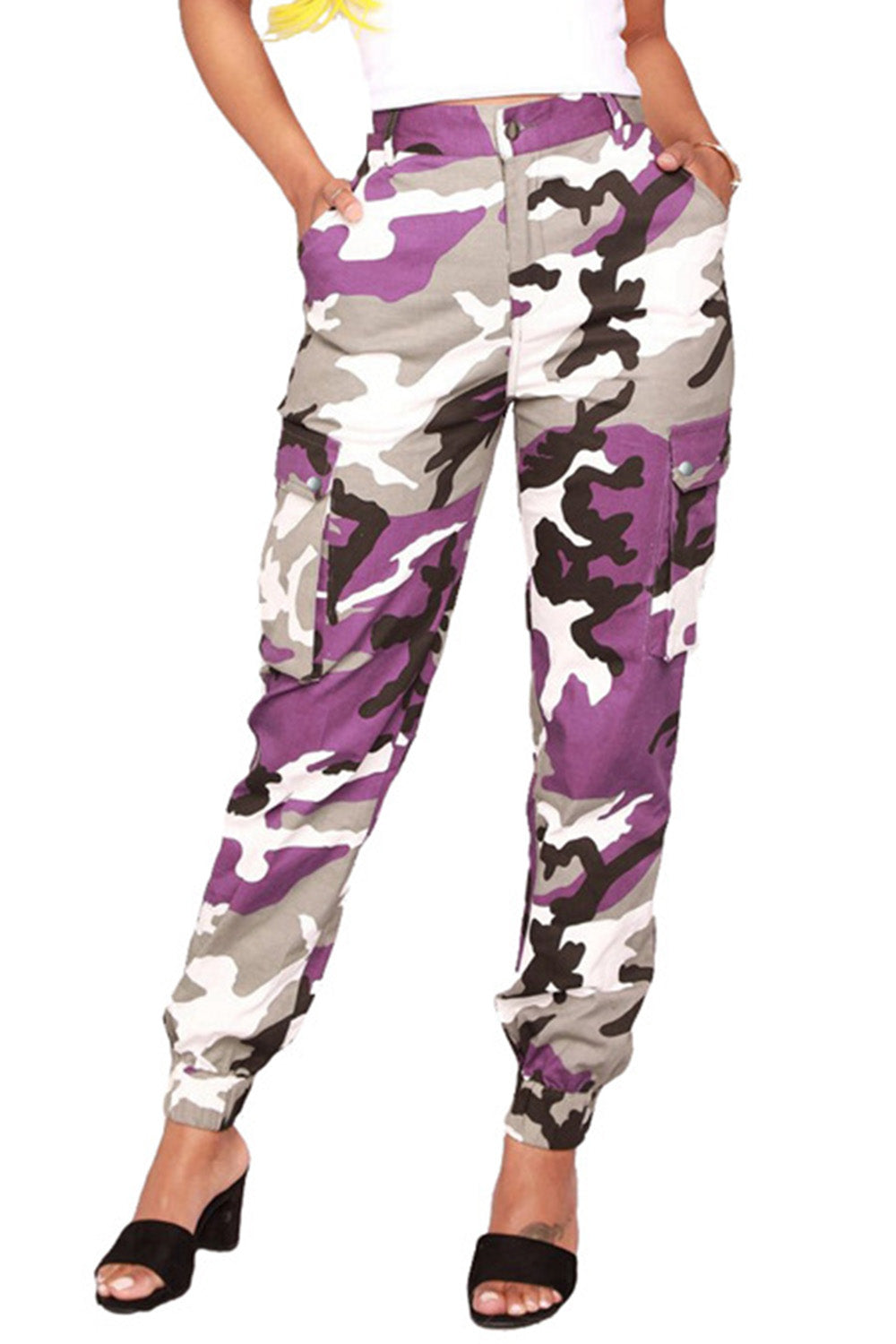 Camouflage Lange Hose mit vielen Taschen