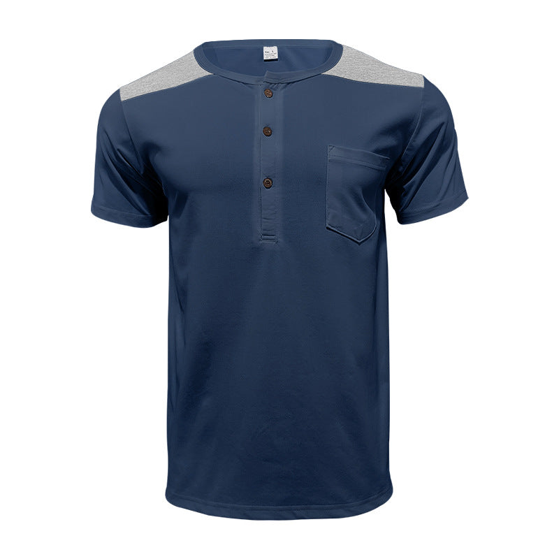 Chemise Henley bicolore Aule