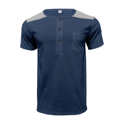 Chemise Henley bicolore Aule