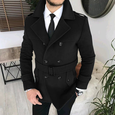 Wool Blend Double-breasted Jacket