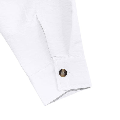 Aule Mock Neck Linen Shirt