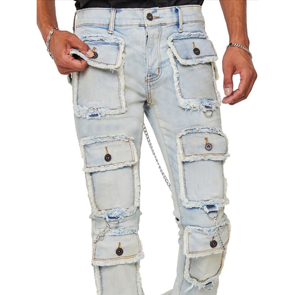 Aule Pocketed Chain Denim Jeans