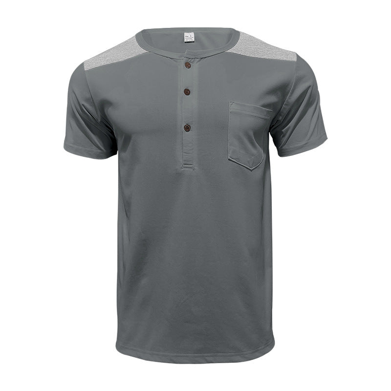 Chemise Henley bicolore Aule