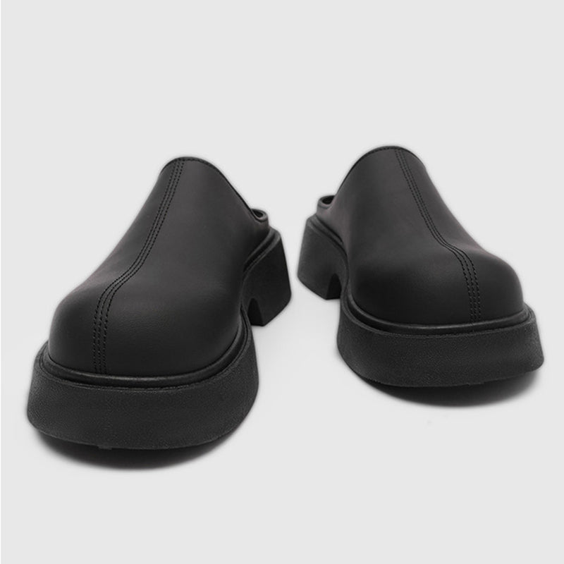 Aule Chunky Leather Clogs