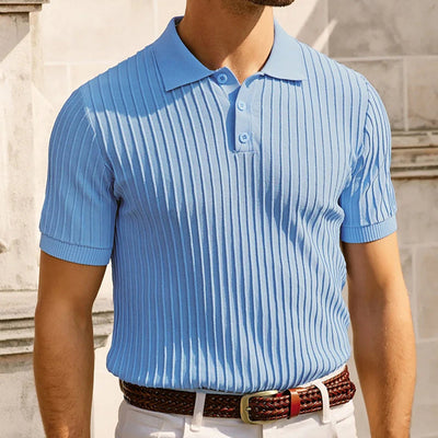 Aule Vertical Ribbed Polo Shirt