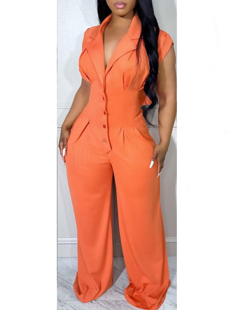 Sleeveleses Cut Out Back Jumpsuits