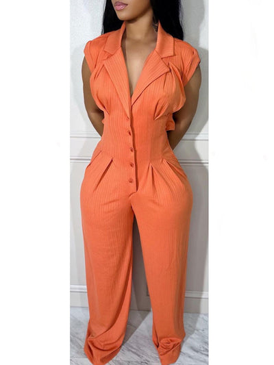 Sleeveleses Cut Out Back Jumpsuits