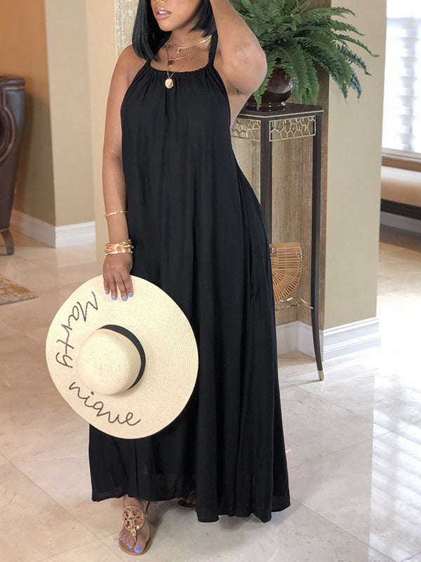 Halter Neck Backless Maxi Dress