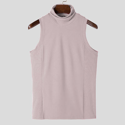 Aule Mock Neck Slim Rib Tank