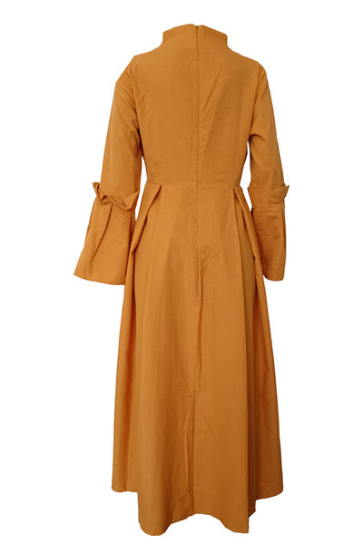 Long Sleeve V-Neck Maxi Dress