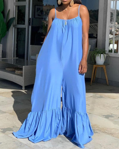 Spaghetti Strap Maxi Length Jumpsuits