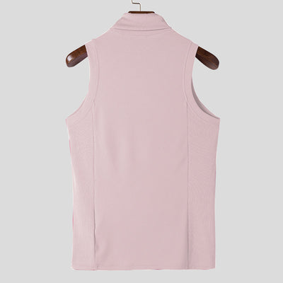 Aule Mock Neck Slim Rib Tank