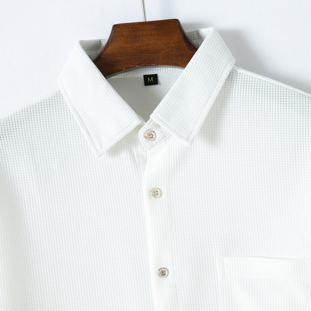 Aule Waffle Button Down Shirt Set