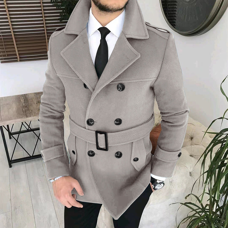 Wool Blend Double-breasted Jacket