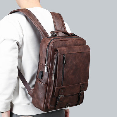 Aule Voyager Leather Backpack